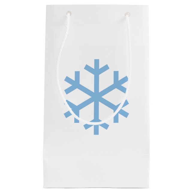 Blå Snöflinga Julklappspåse (Framsidan)