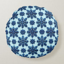 Blå Snöflinga Mönstrat Bakgrund