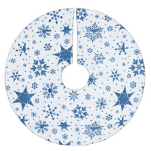 Blå snöflingemönster