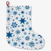Blå snöflingemönster
