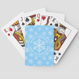 Blå snöflingor casinokort