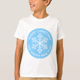 Blå snöflingor Festive T-Shirt (barn)