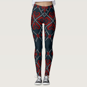 Blå Snöflingor Leggings