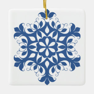 Blå snöflingor Ornament