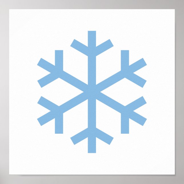 Blå snöflingor Poster (Framsidan)