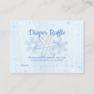 Blå snöflingor Raffle Biljett