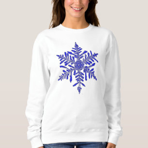 Blå snöflingor t shirt