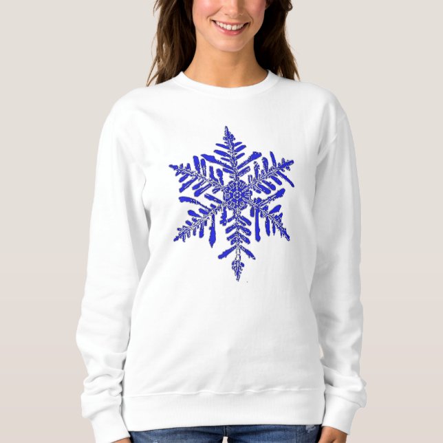 Blå snöflingor t shirt (Framsida)