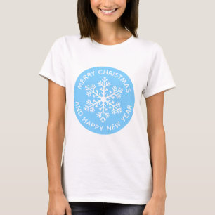 Blå snöflingor-T-Shirt T Shirt
