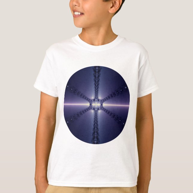 Blå snöflingor tee shirt (Framsida)