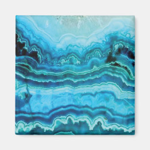 Blå Snöre-agate-marsten struktur Magnet