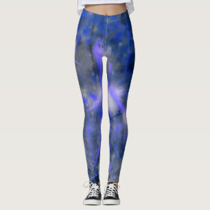 Blå snurrevadar av naturen leggings