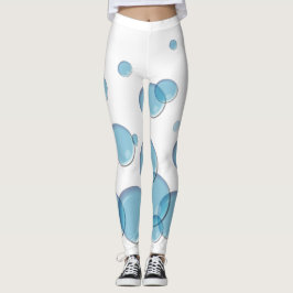 Blå soap-bubblor leggings