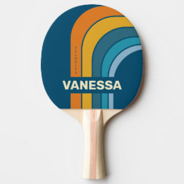 Blå sol båge med namn pingisracket