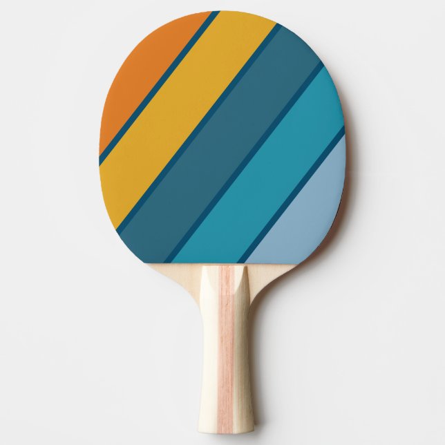 Blå Sol Djärvt Randig Pingisracket (Framsidan)