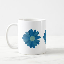 Blå solblommor kaffemugg
