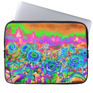 Blå solblommor laptop fodral