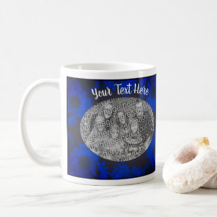 Blå solblommor Photo Ram Personlig Kaffemugg