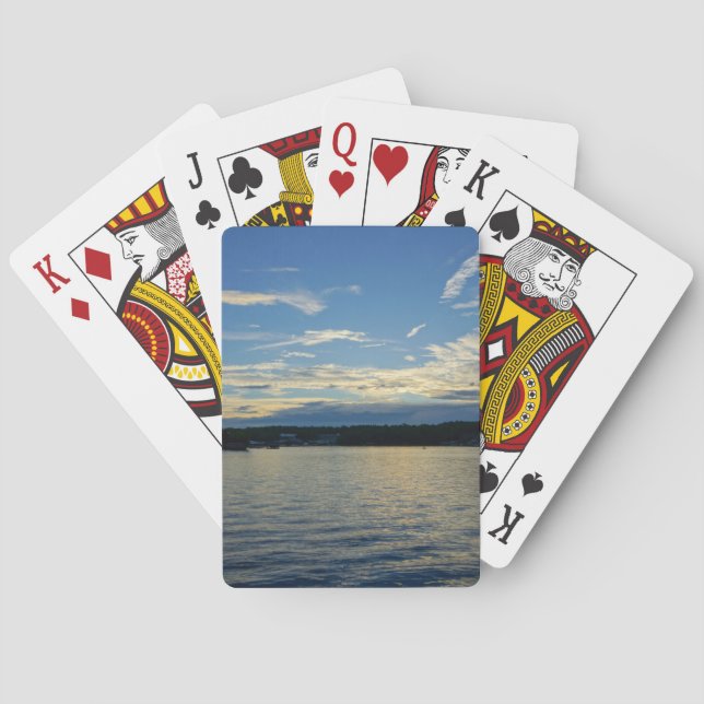 Blå solnedgång Lake Of Ozarks Casinokort (Baksidan)