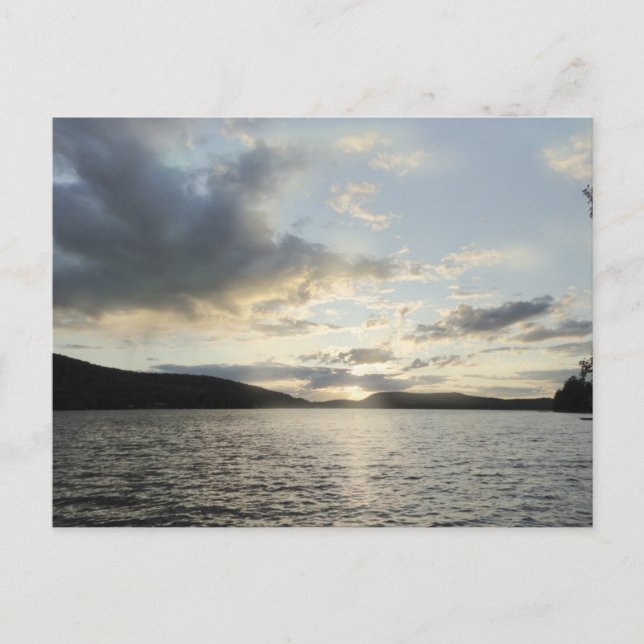 Blå solnedgångar, skilt från Sjö Sunapee, New Hamp Vykort (Framsida)