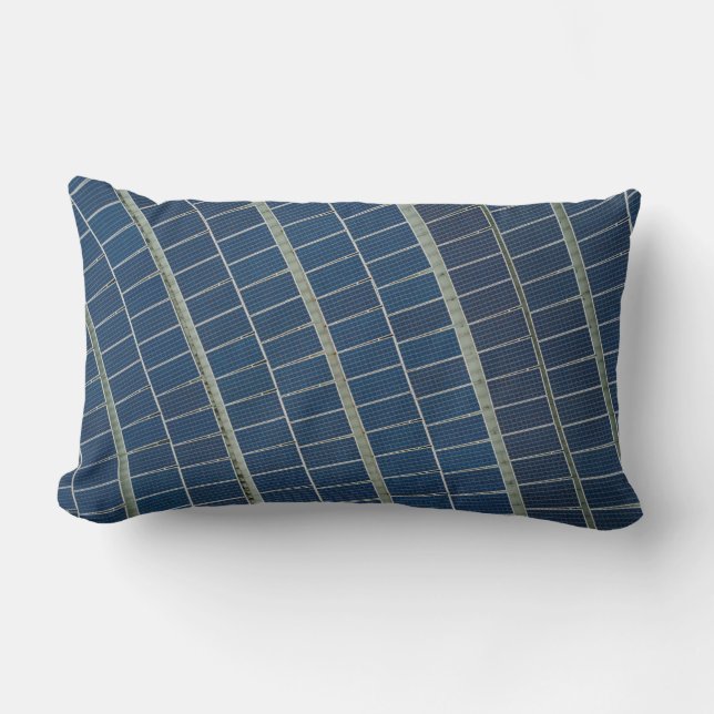 Blå solpanelsplats lumbarkudde (Framsida)