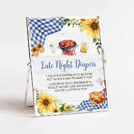Blå solrosa BQ Babykläder Sent Nattblöjor Poster
