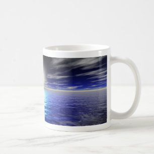 Blå soluppgång kaffemugg