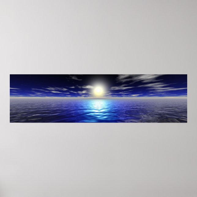 Blå soluppgång poster (Framsidan)