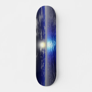 Blå soluppgång skateboard bräda 21,5 cm