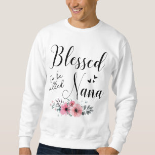 Blå som Nana Grandma Women God Mor" Lång Ärmad Tröja
