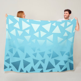 Blå sömlös triangel Mönster Fleecefilt