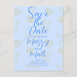 Blå sommar - enkel Snäcka i havet och Star Beach D Vykort