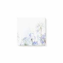 Blå sommarblommor, vattenfärgskiss