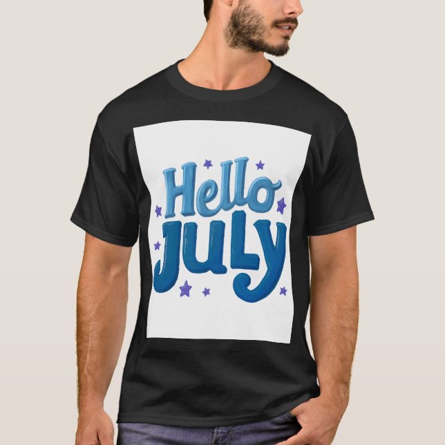 Blå sommarbokstavsgrafik för t-shirts, t shirt (Framsida)