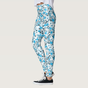 Blå sommarbubblor, dambalkar leggings