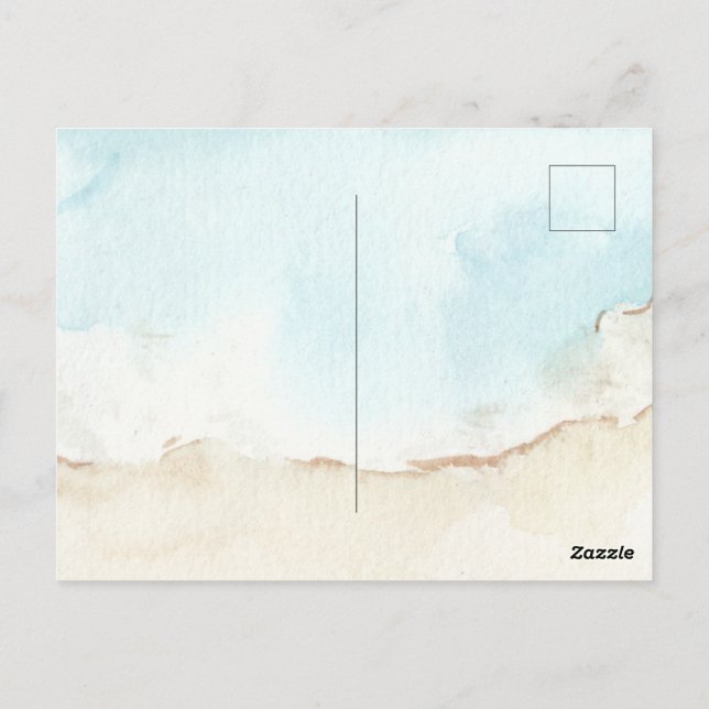 Blå sommarhavets Bild-Perfekt-standard Vykort (Baksida)