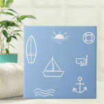 Blå sommarhavslös Mönster Kids Bathroom Kakelplatta<br><div class="desc">Ta hem sommartidshusen med vår blå sommarhavsviken utan Mönster Kids Bathroom keramik. En liten charm elegans för ditt space!</div>