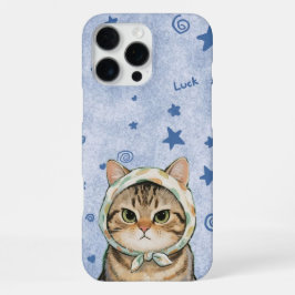blå Söt Katt Mobilskal Kawaii Kattunge Estetisk