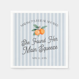 Blå Sötis Huvudsaklig Press Citrus Bröllopskväll Pappersservett