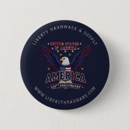 Blå specialbeställd promo Amerika 250-årsjubileum  Knapp