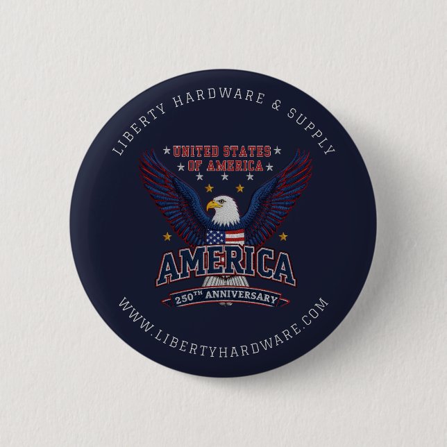 Blå specialbeställd promo Amerika 250-årsjubileum  Knapp (Framsida)