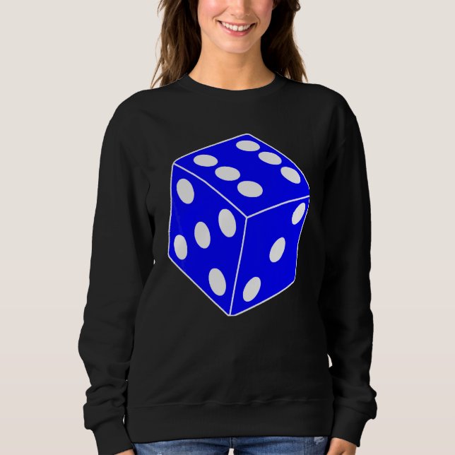 Blå spel tärningar Halloween kostym Cool  Roll In  T Shirt (Framsida)