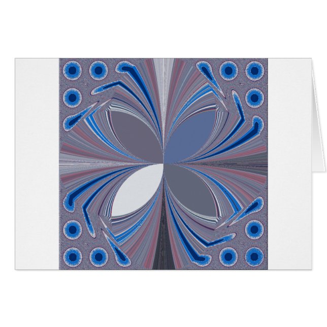 Blå spindel hälsningskort (Framsidan Horizontal)