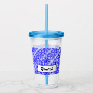 Blå Spiral Illusion av Kenneth Yoncich Take Away Mugg