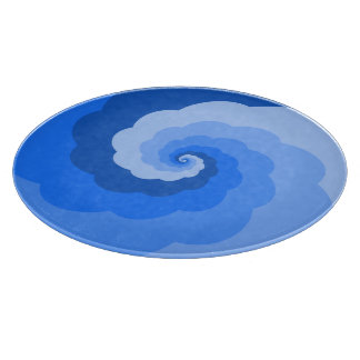 Blå Spiral moln av glas