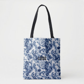 Blå Spiral Skräddarsydd Totebag Tygkasse