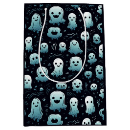 Blå Spöken Söta Moderna Förtjusande Svarta Hallowe