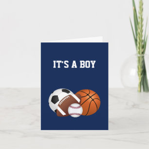 Blå sportbabyskor.. Det är en pojke Kort
