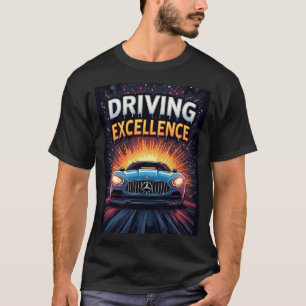 Blå sportbil Solnedgång Bursts Fart Konst T Shirt