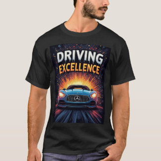 Blå sportbil Solnedgång Bursts Fart Konst T Shirt